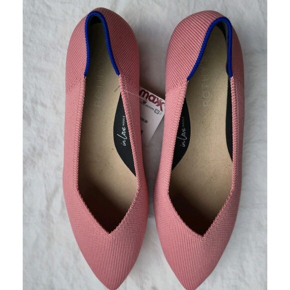 Rothy's Pink and Blue Flats - Picture 1 of 16